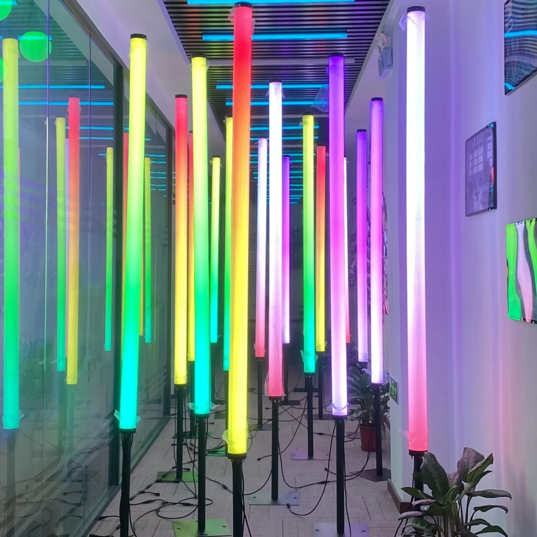 DC24V Led Tube Light DMX Color Changing Fluorescent Led 96pcs/m PVC Lamp Body Led Light for Outdoor