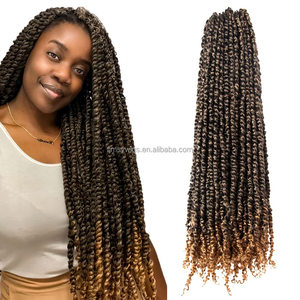 Passion uncinetto Pre-contorto estensione capelli corti intrecciati per capelli per intrecciare facilmente stili passionali - Product Image 2
