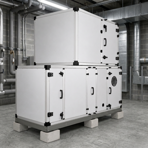 Système modulaire de traitement d'air commercial à deux niveaux avec fenêtre d'inspection et support de base en béton pour la ventilation des installations - Product Image 5