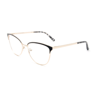 Lunettes optiques œil de chat, monture en métal de haute qualité, légères, durables, résistantes aux chocs, verres transparents en PC, tendance, pour adultes au quotidien