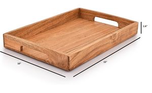 Plateau en bois de haute qualité avec poignées évidées dans la cuisine - Product Image 5