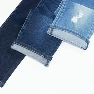 Indigo Kleur Duurzame Repreve Sorbtek Polyester Denim Stof Gemaakt Door Ons Bci Katoen Voor Jeans