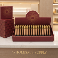 Flacons de parfum vides format voyage 35 ml, 480 pièces, boîte de présentation noire, atomiseur rechargeable, vente en gros, logo personnalisé