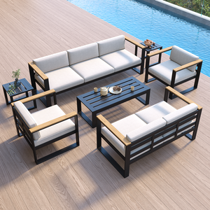 Sofás de Jardín Minimalistas Personalizados para Exteriores, Varios Usos, Venta Directa de Fábrica, Sofá Seccional de Aluminio para Exteriores - Product Image 3