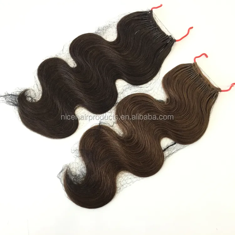 Korea hot sell good quality can last more than 1-2 years 100% human two tips hair extensions wig