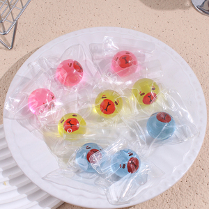 Balle anti-stress TPR souple de 3 cm, scintillante, jouet sensoriel à pincer, Capybara arc-en-ciel, balles sensorielles TPR souples anti-stress – Grande vente - Product Image 5