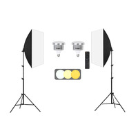 Kit de Iluminación para Fotografía Softbox de 50x70cm con Bombilla LED, Fondos de Estudio y Soporte, Equipo para Sesión de Fotos