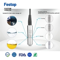 Sonde de niveau d'eau submersible hydrostatique en acier inoxydable étanche IP68, 4-20 mA, instruments de mesure