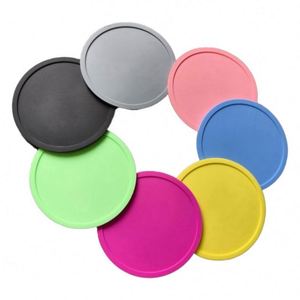 WW520 Custom Coaster Printed Logo Promotional 3D Pattern Round Silicone Coaster for Drink Cup Mat <b>Set</b> Soft PVC Rubber Coaster - Product Image 1
