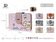 กระเป๋าสตางค์การ์ตูน 2 พับขนาดเล็กแบบมีหัวเข็มขัดเดี่ยวสำหรับผู้หญิงใช้ทุกวัน - Product Image 1