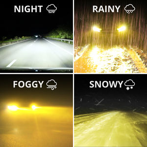 Boslla C4 Kameleon 100W 3 Kleur H11 H4 H1 H7 Hb3 9005 Led Koplamp 6500K 4300K 3000K Wit Geel Led Auto Mistlamp - Product Image 4