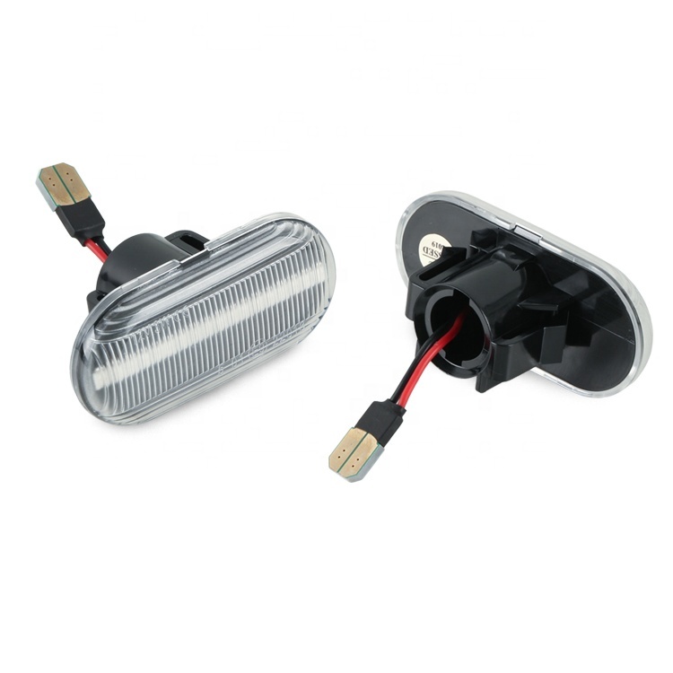 OZ-LAMPE Lot De 2 Clignotants Latéraux LED Dynamiques Séquentiels Ambre Fumée Pour Renault Clio 1/2, Mégane 1, Kangoo, Laguna 1, Twingo - Effet Eau Courante Ultra Stylé