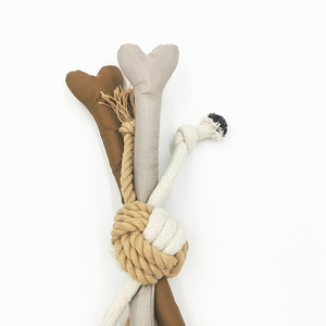 Custom Duurzame Eco-Vriendelijke Pluche Huisdier Kauwen Speelgoed Duurzaam Katoen Hennep Touw Bal Knoop Bot Stick Voor Hond Spelen - Product Image 3