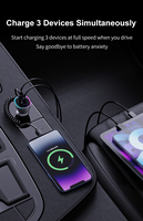 Chargeur de voiture à charge rapide 36W USB-C PD, chargeur allume-cigare USB avec câble enroulé Type C