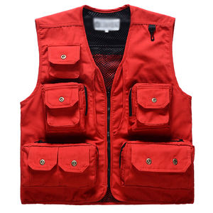 Haute qualité pêche multi-poches hommes utilitaire gilet personnalisé été extérieur maille tir photographe journaliste gilets - Product Image 2
