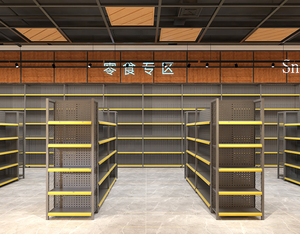 معدات سوبر ماركت معدنية من الفولاذ رفوف عرض مخصصة لسوبر ماركت رفوف فاخرة أرفف مستعملة متجر بيع بالتجزئة - Product Image 3