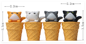 Chat <span class=keywords><strong>de</strong></span> dessin animé réaliste en forme <span class=keywords><strong>de</strong></span> cône <span class=keywords><strong>de</strong></span> crème glacée, figurines miniatures 3D, nourriture pour <span class=keywords><strong>maison</strong></span> <span class=keywords><strong>de</strong></span> poupée, statue en résine, fabricant <span class=keywords><strong>de</strong></span> jouets pour enfants, cuisine - Product Image 2
