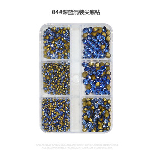 ร้อนขาย6กริดชี้กลับเงาผสมขนาด AB แก้วเพชรคริสตัลหิน3D เล็บ Rhinestones - Product Image 6