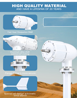 3000W 5000W prix usine moulin à vent 96v 120v 240v énergie gratuite générateur d'éolienne horizontale à faible régime à usage domestique très efficace