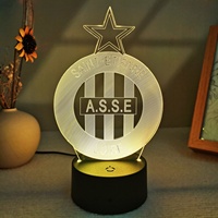 Lampe de nuit 3D Football Club Arsenal West Ham Roma Marseille Chelsea, cadeau d'anniversaire pour garçons, fait main