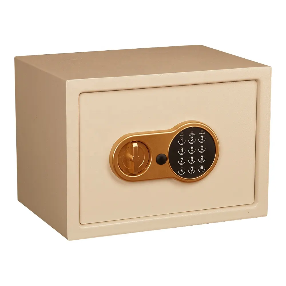 AJF Security Safe Cash Box with Double Digital Keypad Safety Key Lock for Home Business Office Hotel Money Document Cabinet