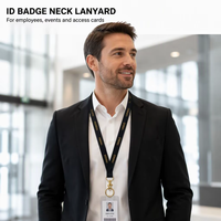 Sangle de cou de téléphone imprimée par transfert de chaleur porte-carte d'identité promotionnel personnalisé lanières d'outils en polyester avec porte-clés de verrouillage en or