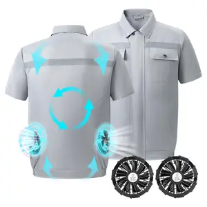 Jaqueta de verão com ventilador USB para motocicleta, uniforme de trabalho, colete de trabalho ao ar livre, jaqueta com ventilador de refrigeração para homens