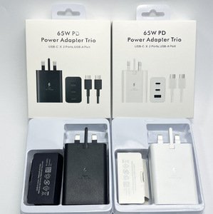 อะแดปเตอร์ชาร์จเร็ว UK 65W PD หัวปลั๊กแบบ UK 2C+1A 3 พอร์ต ชุดสายชาร์จ Type-C ขายส่งสำหรับโทรศัพท์มือถือซัมซุงและไอโฟน - Product Image 2
