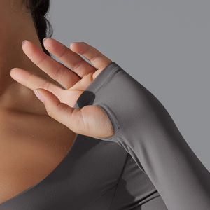 2024 Neuankömmling Herbst Winter Nylon Langarm Nahtlos 2 Stück Hochela tische Frauensport-Sets - Product Image 6