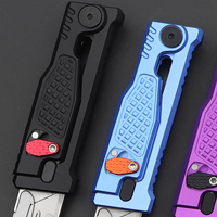 Nouveau couteau de poche Gravity T6 avec manche en aluminium, couteau pliant d'extérieur avec lames remplaçables en acier au carbone, couteau utilitaire