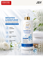Gel Douche Éclaircissant et Hydratant au Glutathion, Vitamines C et E, Nettoyage en Profondeur, Parfum Floral, 500 ml – Formule OEM/ODM pour Marque Privée