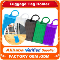Porte-étiquette de bagage personnalisé, facile à identifier, étanche, pour valise, avec boucle, pour nom et identification