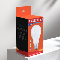 Boîte en papier pour lampe à ampoule imprimée personnalisée avec fenêtre en PVC PET Boîte en papier pour cadeau avec lumière LED Boîte d'emballage pour ampoule