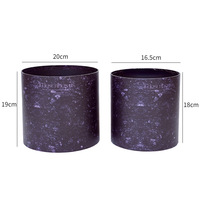 Boîte d'emballage pour bouquet, boîte cadeau en marbre violet prune, boîte pour arrangement floral, seau carré ou rond, boîte à fleurs pour la fête des mères