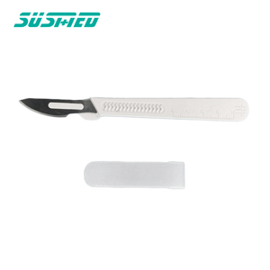 مقبض مشرط جراحي من الفولاذ المقاوم للصدأ والفولاذ الكربوني مع شفرة - Product Image 1