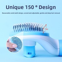 Brosse de toilettage auto-nettoyante écologique Snowspaws OEM ODM Hiphoppet pour chiens et chats, en acier inoxydable, modèle DT920