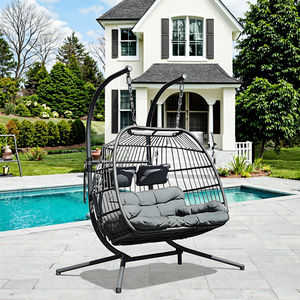 Cesta colgante doble individual desmontable plegable silla Interior Exterior columpio balcón <span class=keywords><strong>cuna</strong></span> diseño de <span class=keywords><strong>nido</strong></span> - Product Image 3