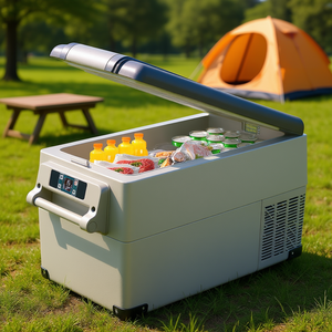 Refrigerador portátil para automóvil de 37 cuartos y 12 voltios con compresor de doble zona para camping - Product Image 2