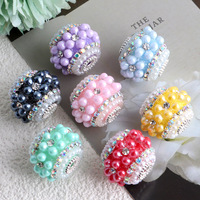 Perles en argile polymère couleur bonbon, motif marguerite, trou droit, pour la confection de bijoux, porte-clés, breloques de sac, accessoires DIY
