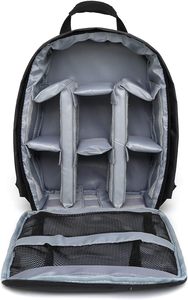 Manufacturer Custom Microfiber Leather DSLR Mirrorless Bag Durable Vegan Leather Camera <b>Backpack</b> with Padded Compartment - Product Image 5