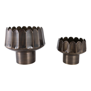 Vasi per Fiori con Base Ondulata, Fioriere Moderne in Metallo per Interni ed Esterni, Stile Giardino - Product Image 1
