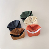 Gorro de algodón suave para niños pequeños, gorra Snapback con bordado de cara sonriente para bebé