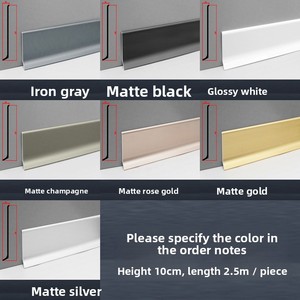 Aluminum Alloy Ultra-Thin Extremely Narrow Curved Floor Skirting Board 4cm-10cm <strong>Baseboard</strong> Manufacturer - Product Image 4