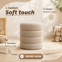 Banc ottoman moderne de luxe avec siège en tissu, rangement et repose-pieds pour salon et hôtel
