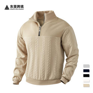 Suéter de Punto Grueso para Hombre, Cuello Alto con Cierre, Corte Holgado, Otoño Invierno, con Etiqueta, Talla M - Product Image 4