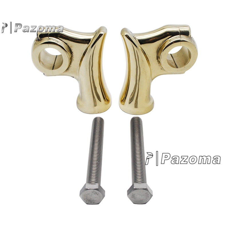 Risers De Guidon En Laiton Pour Harley Bobber - Old School, Personnalisés, Neufs