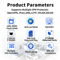 Routeur industriel PCBA YZW800WS MQTT OpenWrt 5 ports Ethernet RJ45 4G LTE Edge Computing Embedded Linux IoT Gateway OEM