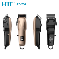 HTC AT-706 Vente en gros Professionnel 3.5 heures d'utilisation Tondeuse à cheveux Tondeuse à cheveux électrique rechargeable