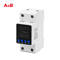 Protecteur de tension intelligent monophasé 63A 80A avec affichage numérique 220V, protection contre les surtensions et les sous-tensions, et protection contre les surintensités