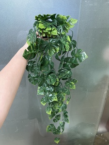 Treo monstera lá dây leo <span class=keywords><strong>Bonsai</strong></span> 60cm nhân tạo treo cây với nồi - Product Image 2